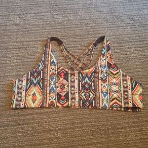EUC Women's Tribal Print XXL Sports Bra